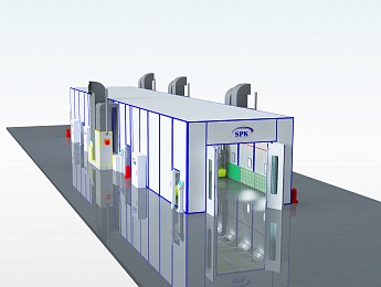 Окрасочно-сушильный комплекс проходного типа SPK-30.6.4